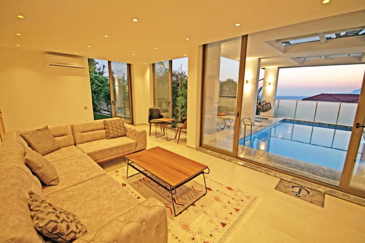 Villa With A Private Heated Pool, Jacuzzi, Overlooking Spectacular Views Of The Sea Kaş Zewnętrze zdjęcie